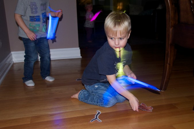 Room on the Broom inspired scavenger hunt - in the dark