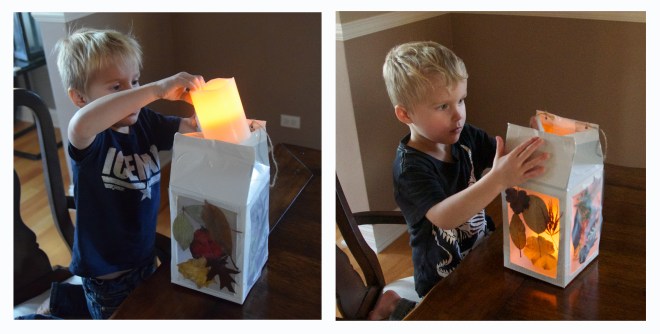 Fall Leaf Lantern - projectsinparenting.com