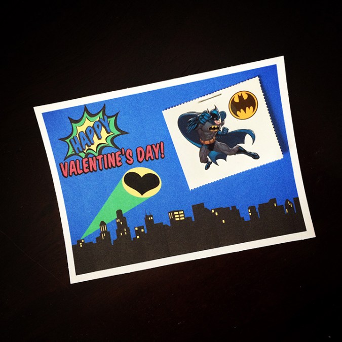 DIY Batman Tattoo Valentines Card