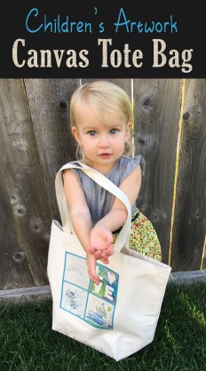 DIY Childrens Artwork Canvas Tote Bag